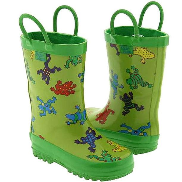 Little Boys Green Frog Rain Boots 